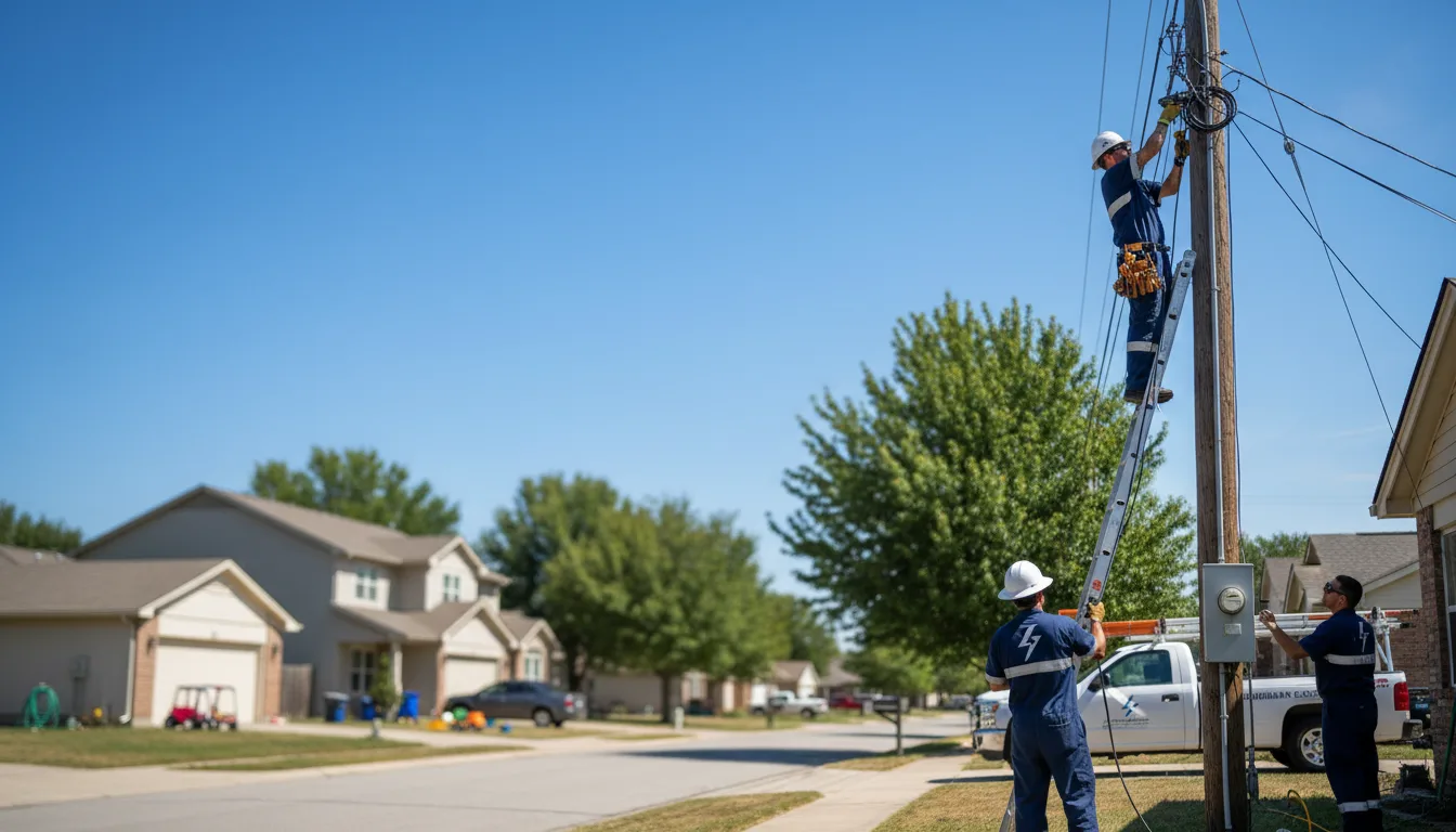Residential electrician providing installation services in Inkster, ND